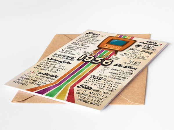 Birthday Cards, Greeting Cards Display, 1956 70th Retro, USA