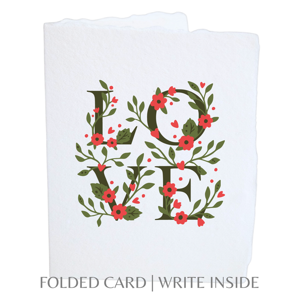 Floral Love Valentine's Day | Eco-Friendly Greeting Card