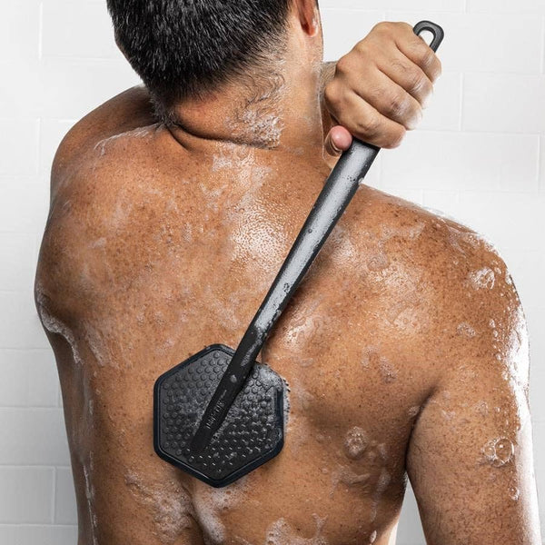 The Back Scrubber | Exfoliating Silicone Shower Brush: Charcoal