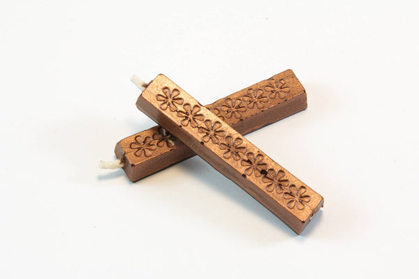 Short Wick Sealing Wax - Single Sticks: Red/Gold