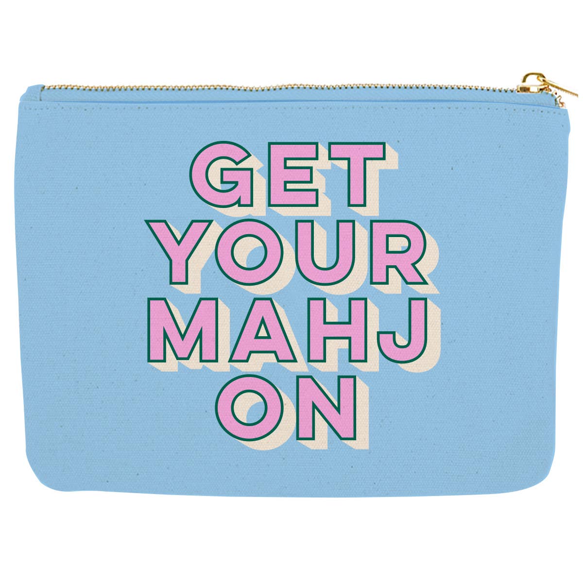 Mahjong Zipper Canvas Pouch | Get Your Mahj On