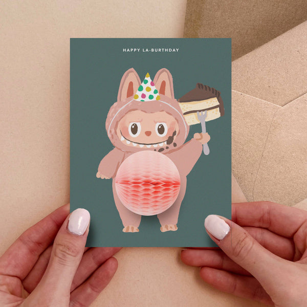 Pop-up Card - Happy Labubu Birthday