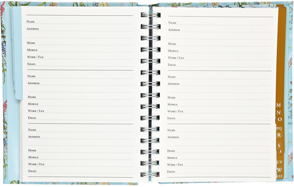 Blooms & Butterflies Large Address Book