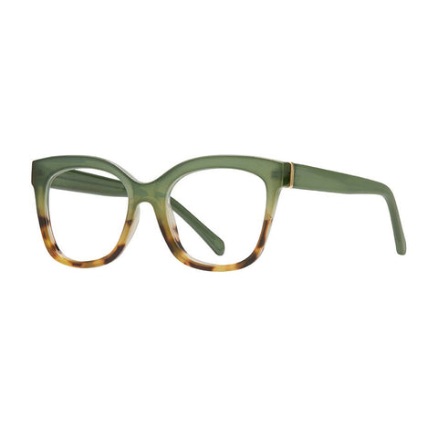 Morgan - Green/Brown Tort-Blue Light Filtering Lens: 3.00