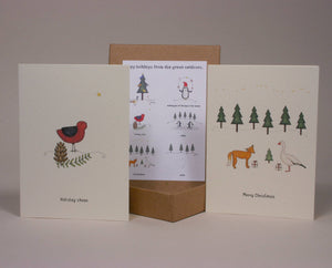 Holiday Wildlife Greeting Cards Set