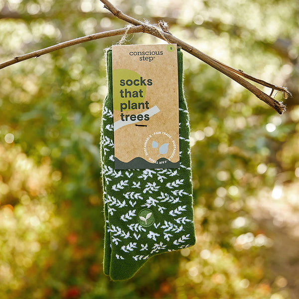 Socks that Plant Trees (Green Branches): Small