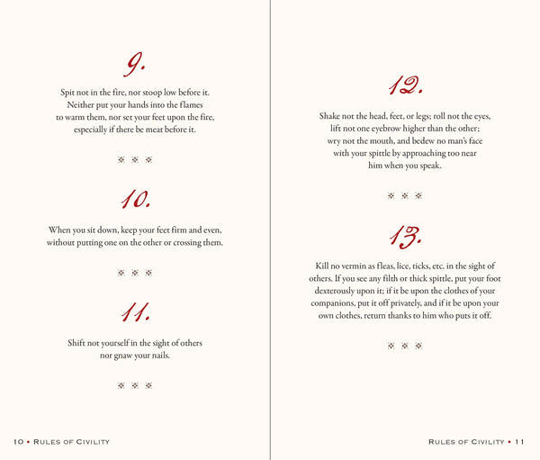 George Washington's Rules of Civility and Decent Behavior in Company and Conversation