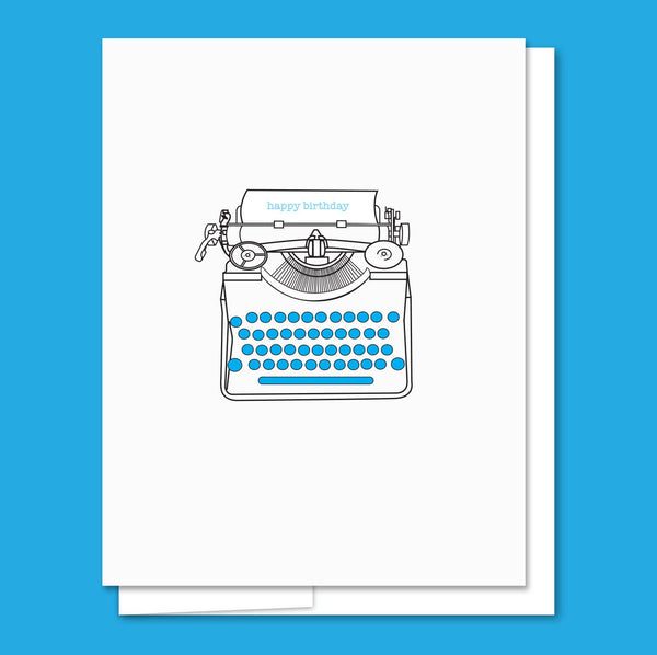 Typewriter - Letterpress Birthday Card