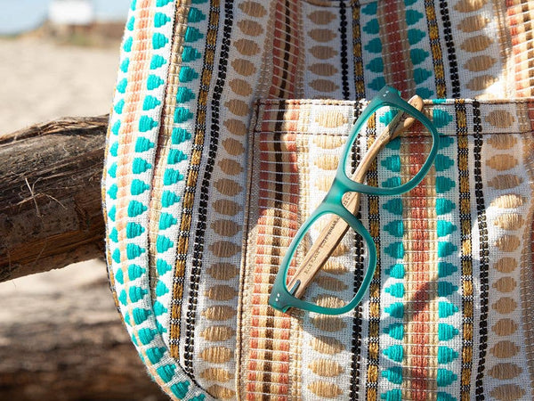 Seaglass-Matte Teal /Walnut Wood /Blue Light Lens: 1.25