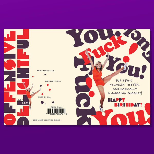 GODDESS! birthday card - red option