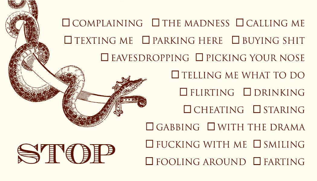 Stop Card – RSVPNotes.com