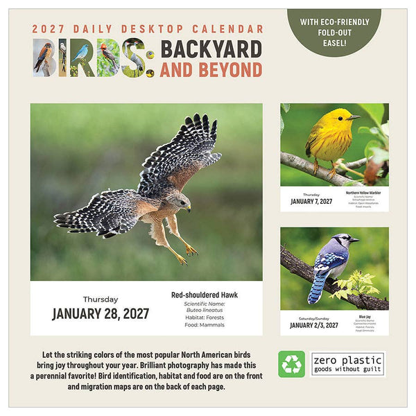 2027 Birds: Backyard & Beyond Daily Desktop Calendar