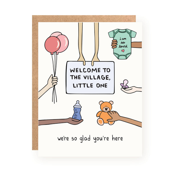 Welcome to the Village New Baby Card