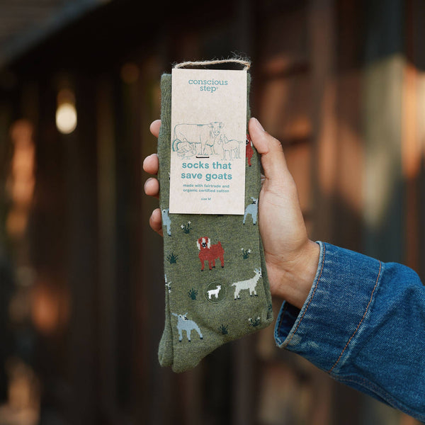 Socks that Save Goats | Gifts for Farm Animal Lovers: Medium