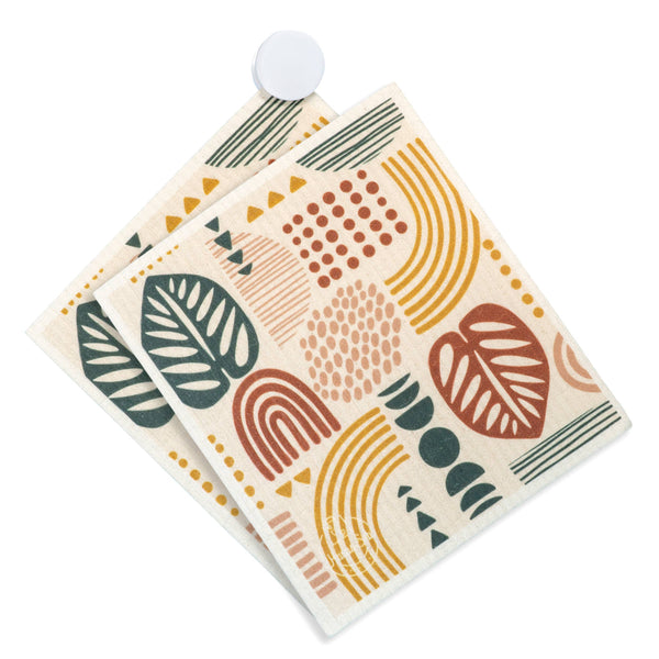 6 Pack - Don't Leaf Me Swedish Dishcloth Set