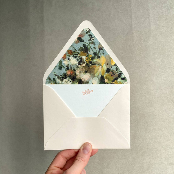 Painterly Florals Letterpress Stationery Pack