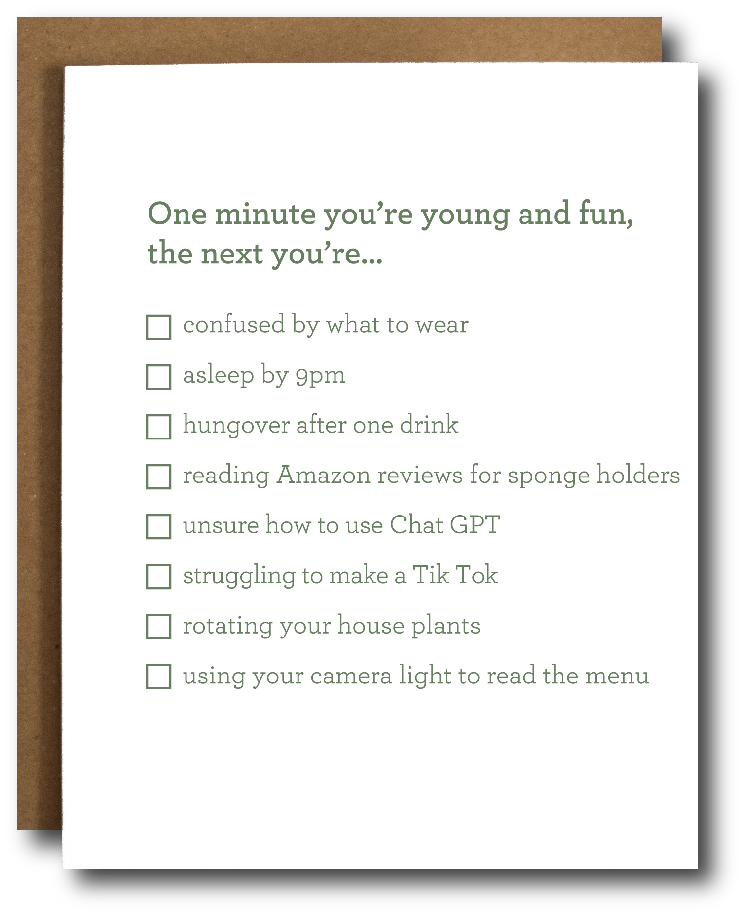 Young and Fun Birthday List Card