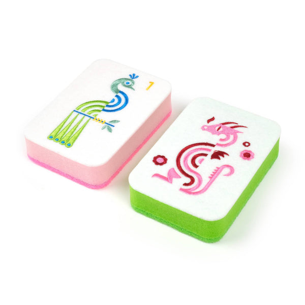 PLAY DIRTY Mahjong Tile Kitchen Sponges - Set of 2