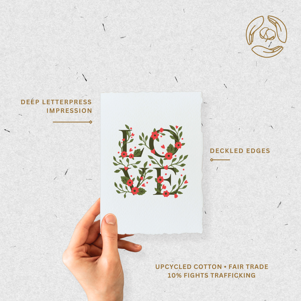 Floral Love Valentine's Day | Eco-Friendly Greeting Card