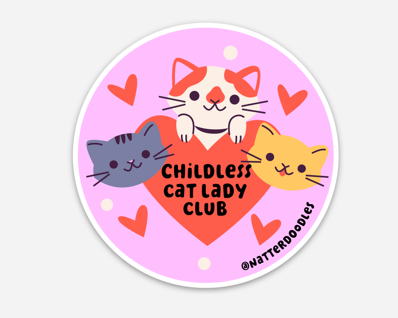 Childless Cat Lady Club Vote Election 2024 Sticker: Single