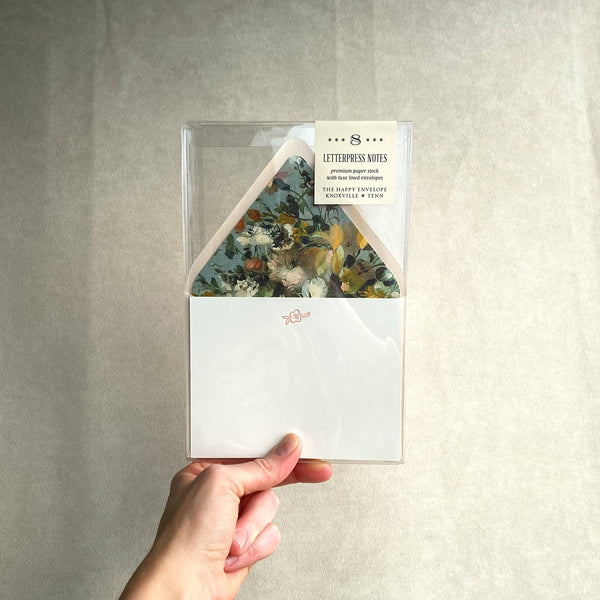 Painterly Florals Letterpress Stationery Pack