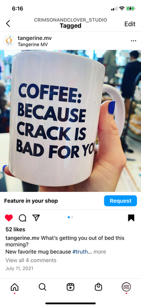 Funny Mug Coffee Because Crack is Bad for You Funny Mug
