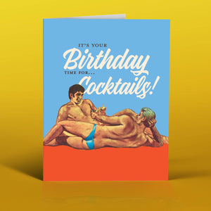 GAY BIRTHDAY COCKTAILS birthday card