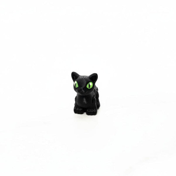 Cat (Black) • Mini 3D Printed Articulated Animal • Flexi Animals • Halloween