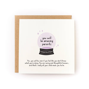 Amazing Parents Crystal Ball New Baby Card