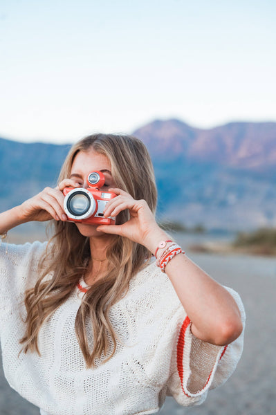 "Love" Pink Hearts Hair Tie Bracelets: Medium