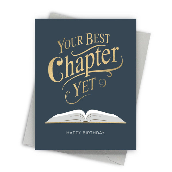 Best Chapter – Foil-Pressed Birthday Card For Book Lovers