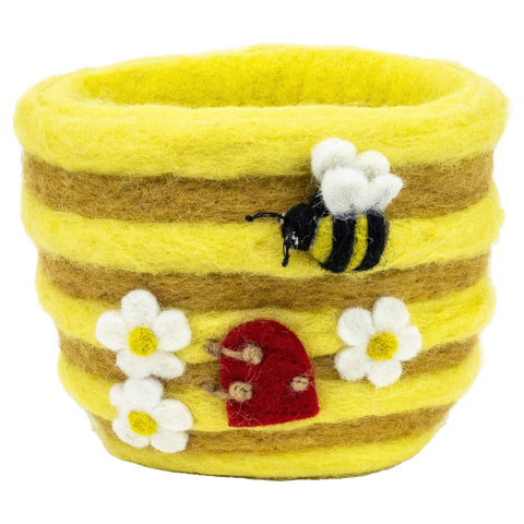 Honey Hive Felt Pot