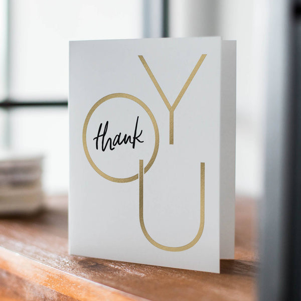 Modern Gold Foil Thank You Card