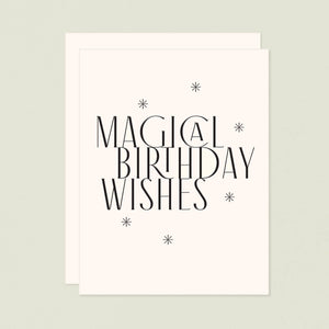 Magical Birthday Wishes Letterpress Greeting Card