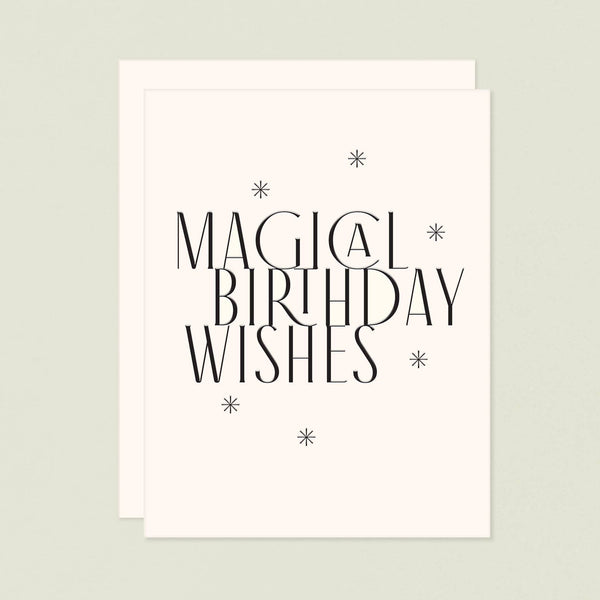 Magical Birthday Wishes Letterpress Greeting Card