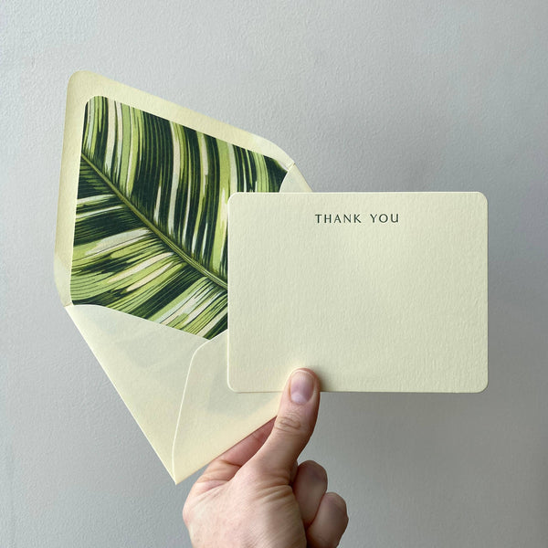 Forest Leaf Thank You Letterpress Stationery Pack
