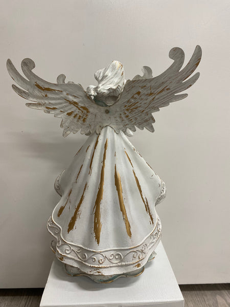 White Washed Angel Figure