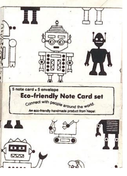 Robot Stationery Folded Notes