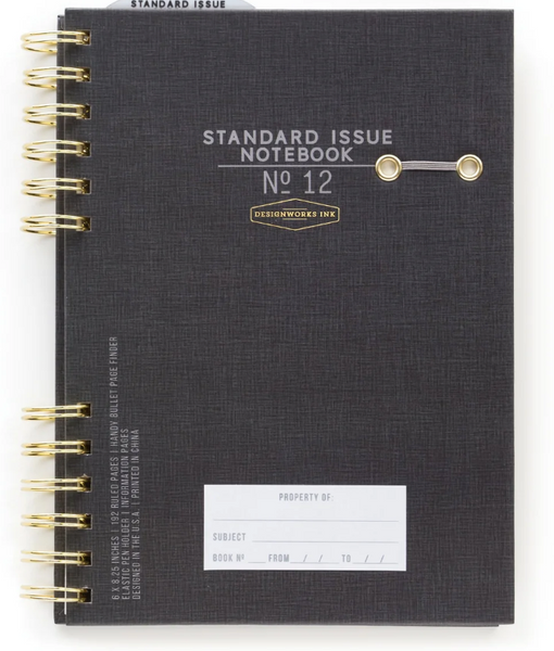 Black Standard Issue Notebook No 12