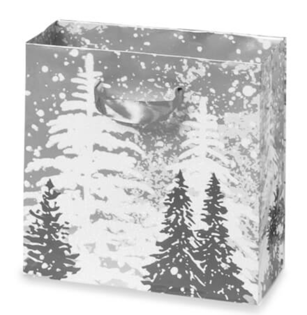 Frosted Forest Gloss Gift Bags, Jewel Size