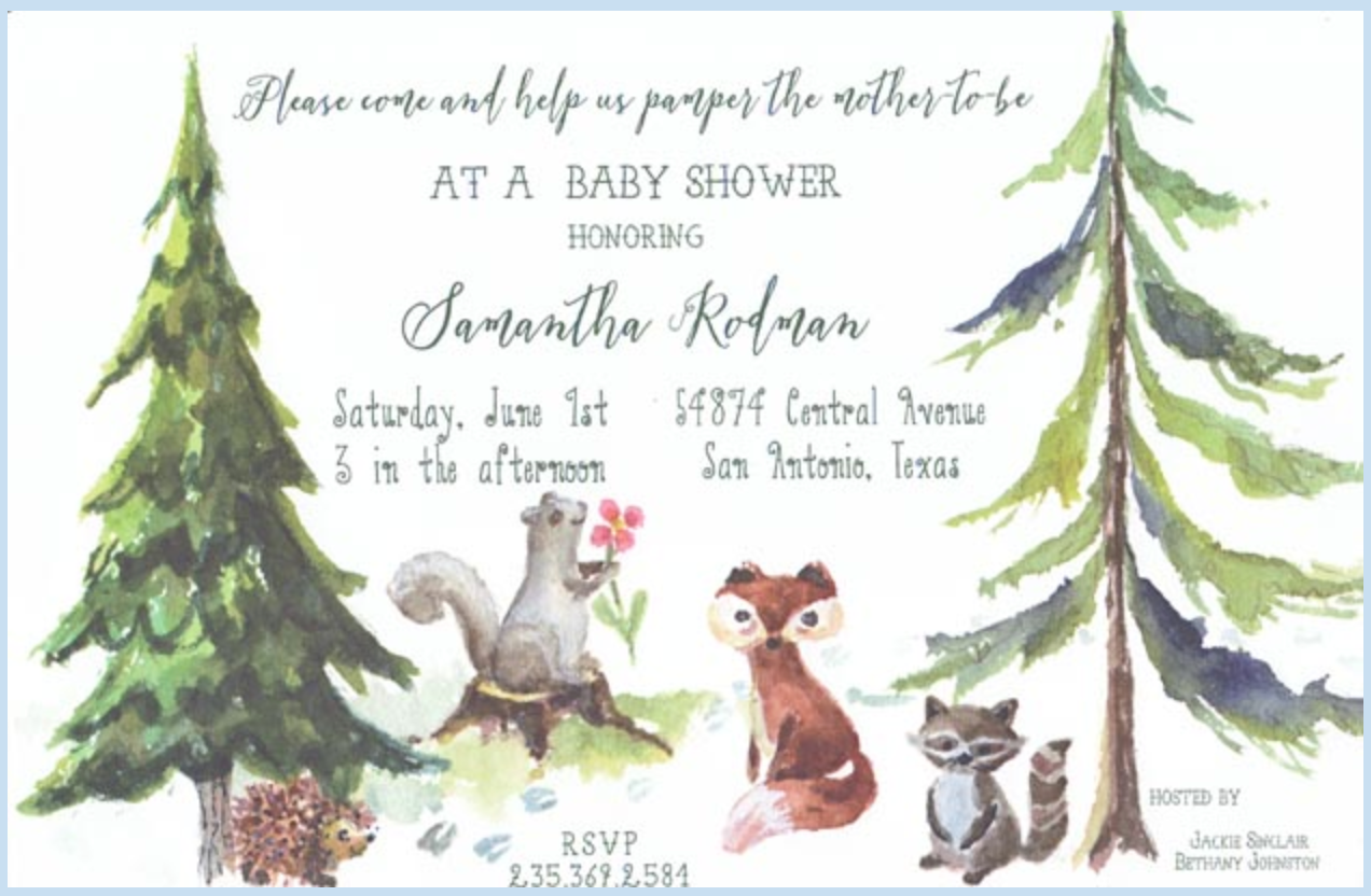 Cute Critters Boxed Invitations