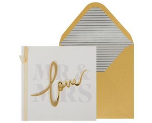 Mr & Mrs Feature Lettering Wedding Card
