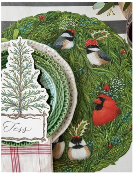 DIE CUT WINTER SONGBIRDS PLACEMAT - 12 SHEETS