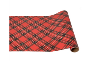 Red Plaid Table Runner - 20" x 25'