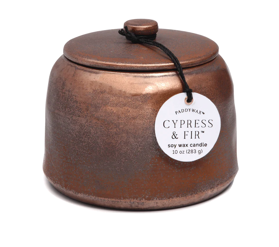 Cypress & Fir - 11oz Bronzed Glazed Ceramic Jar