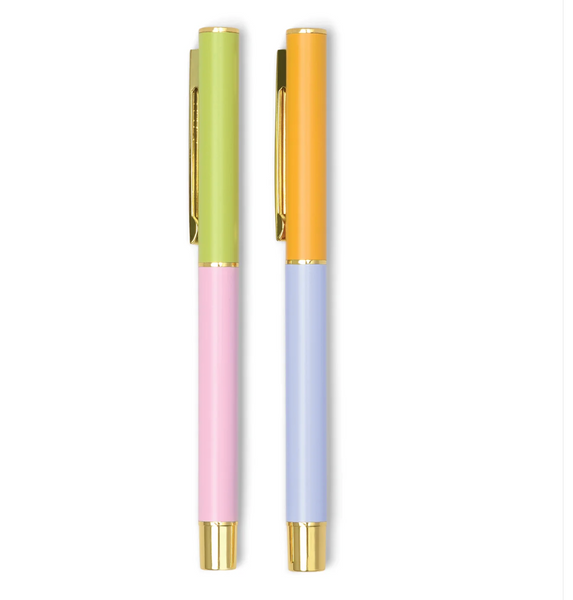 Colorblock Pen Set of 2 - Lilac & Cornflower