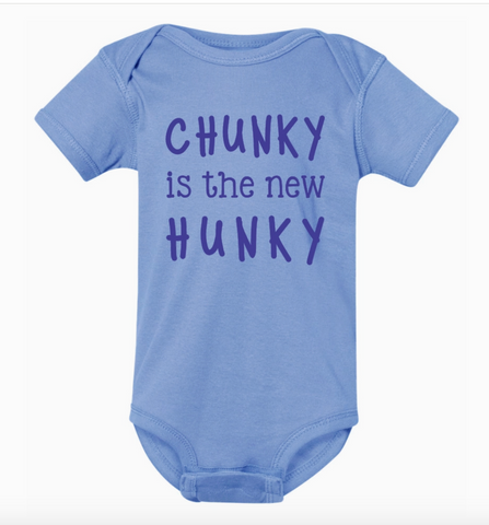 Chunky Is the New Hunky Printed Baby Onesie - 12 Month