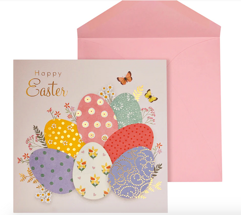 Patterned Eggs Easter Card