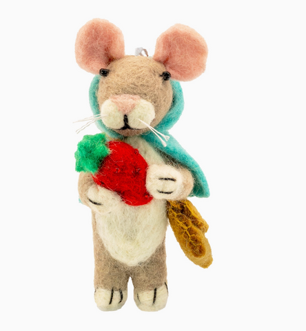 Foraging Mouse Ornament