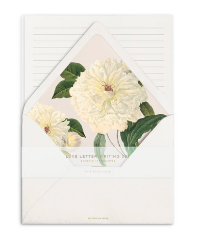 VINTAGE PEONY LUXE LETTER WRITING SET